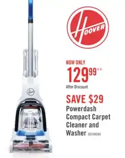 The Brick Hoover Powerdash Compact Carpet Cleaner and Washer offer