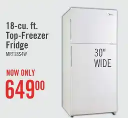 The Brick Midea 18 Cu. Ft. Top-Freezer Refrigerator - MRT18S4AWW offer