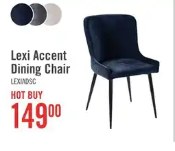 The Brick Lexi Dining Chair with Velvet-Look Fabric, Metal - Blue offer