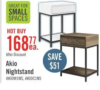 The Brick Akio Nightstand - White offer