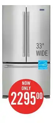 The Brick Maytag 33 22 Cu. Ft. French-Door Refrigerator - Fingerprint Resistant Stainless Steel - MRFF5033PZ offer