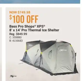 Cabela's Bass Pro Shops XPS 8' x 14' Pro Thermal Ice Shelter offer