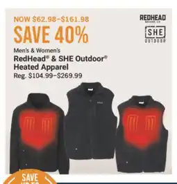 Cabela's RedHead & SHE Outdoor Heated Apparel offer