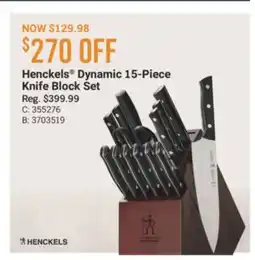 Cabela's Henckels Dynamic 15-Piece Knife Block Set offer