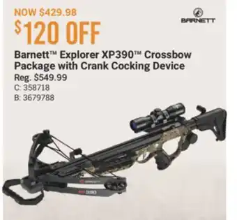 Cabela's Barnett Explorer XP390 Crossbow Package with Crank Cocking Device offer