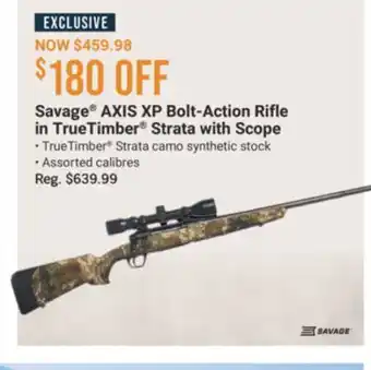 Cabela's Savage AXIS XP Bolt-Action Rifle in TrueTimber Strata with Scope offer