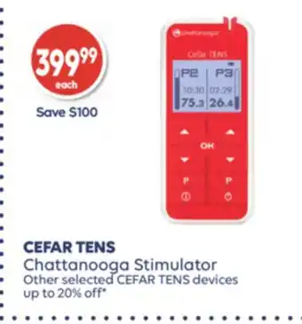 Wellwise by Shoppers CEFAR TENS Chattanooga Stimulator offer