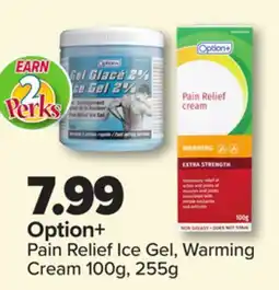 PharmaChoice Option+ Pain Relief Ice Gel, Warming Cream offer