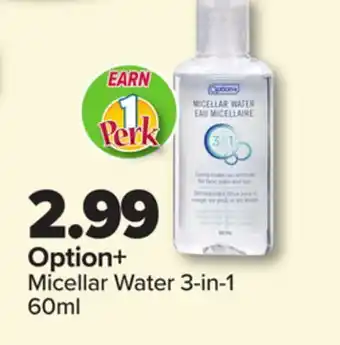 PharmaChoice Option+ Micellar Water 3-in-1 offer