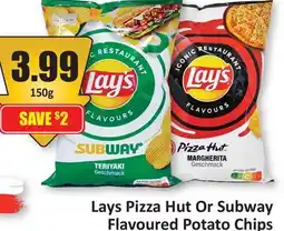 Starsky Lays Pizza Hut Or Subway Flavoured Potato Chips offer