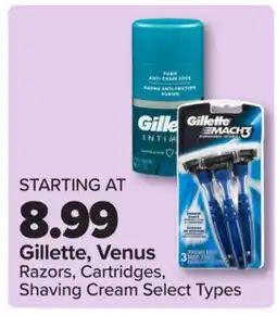 PharmaChoice Gillette, Venus Razors, Cartridges, Shaving Cream offer