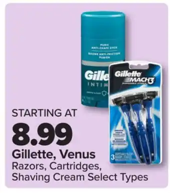 PharmaChoice Gillette, Venus Razors, Cartridges, Shaving Cream offer