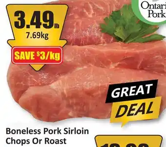 Starsky Boneless Pork Sirloin Chops Or Roast offer