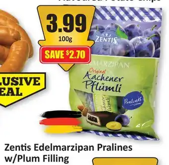 Starsky Zentis Edelmarzipan Pralines w/Plum Filling offer