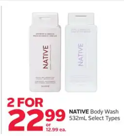 Rexall NATIVE Body Wash offer