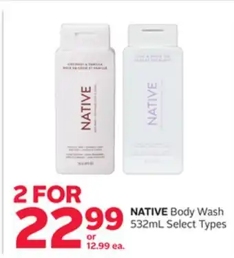 Rexall NATIVE Body Wash offer