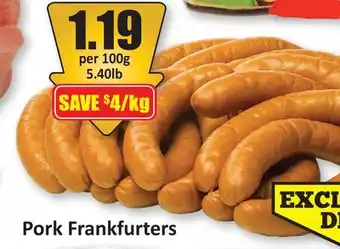 Starsky Pork Frankfurters offer