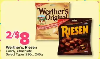 PharmaChoice Werther's, Riesen Candy, Chocolate Select Types 230g, 245g offer