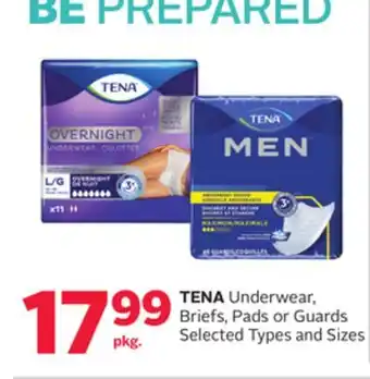 Rexall TENA Underwear, Briefs, Pads or Guards offer