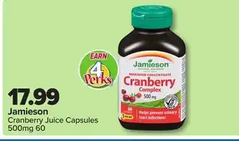 PharmaChoice Jamieson Cranberry Juice Capsules 500mg offer