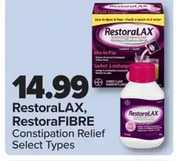 PharmaChoice RestoraLAX, RestoraFIBRE Constipation Relief offer