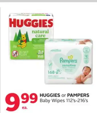 Rexall HUGGIES or PAMPERS Baby Wipes offer