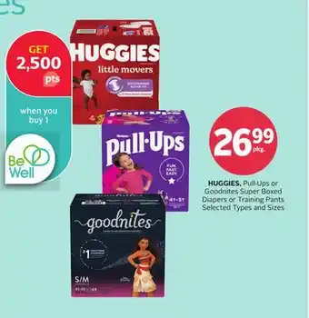 Rexall HUGGIES, Pull. Ups or Goodnites Super Boxed Diapers or Training Pants offer