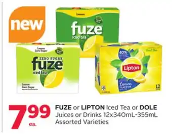 Rexall FUZE or LIPTON Iced Tea or DOLE Juices or Drinks offer