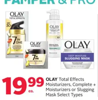 Rexall OLAY Total Effects Moisturizers, Complete + Moisturizers or Slugging Mask offer