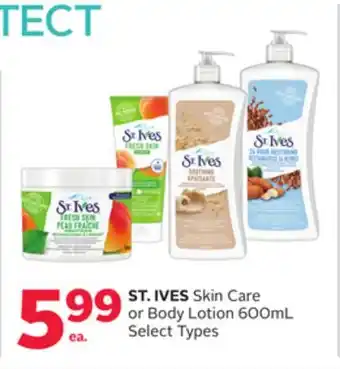 Rexall ST. IVES Skin Care or Body Lotion offer