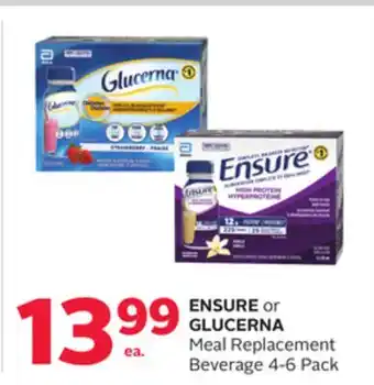 Rexall ENSURE or GLUCERNA Meal Replacement Beverage offer