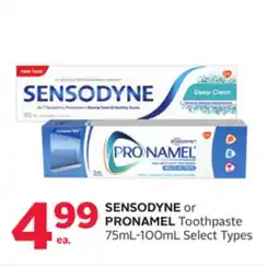 Rexall SENSODYNE or PRONAMEL Toothpaste offer