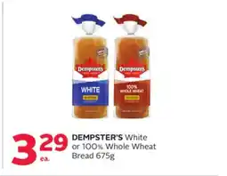 Rexall DEMPSTER'S White or 100% Whole Wheat Bread offer