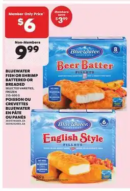 Independent City Market BLUEWATER FISH OR SHRIMP BATTERED OR BREADED, 210-600 G offer