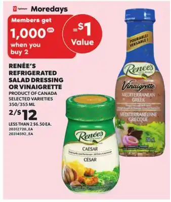 Independent City Market RENÉE'S REFRIGERATED SALAD DRESSING OR VINAIGRETTE, 350/355 ML offer