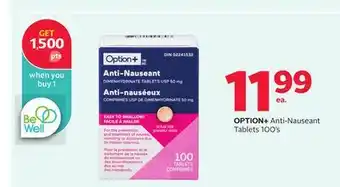 Rexall OPTION + Anti-Nauseant Tablets offer