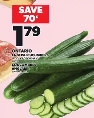 Independent City Market ONTARIO ENGLISH CUCUMBERS offer