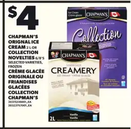 Independent City Market CHAPMAN'S ORIGNAL ICE CREAM, 2 L OR COLLECTION NOVELTIES, 6/8'S offer