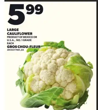 Independent City Market LARGE CAULIFLOWER offer