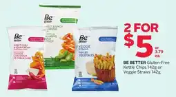 Rexall BE BETTER Gluten-Free Kettle Chips 142g or Veggie Straws 142g offer