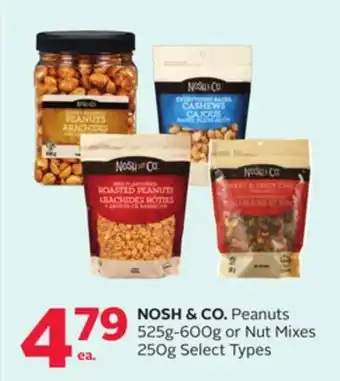 Rexall NOSH & CO. Peanuts 525g-600g or Nut Mixes 250g offer