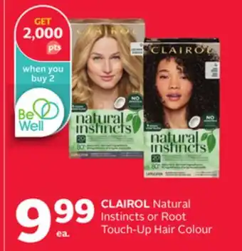 Rexall CLAIROL Natural Instincts or Root Touch-Up Hair Colour offer