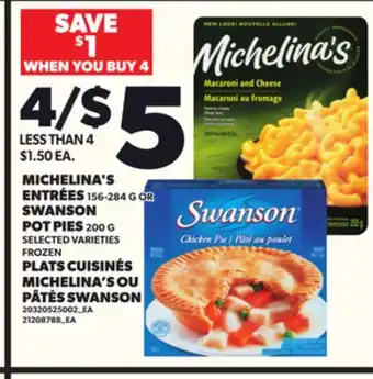 Independent City Market MICHELINA'S ENTRÉES 156-284 G OR SWANSON POT PIES, 200 G offer