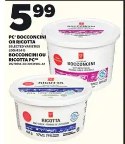 Independent City Market PC BOCCONCINI OR RICOTTA, 200/454 G offer