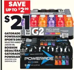 Independent City Market GATORADE OR POWERADE SPORTS DRINK, 24X591 ML offer