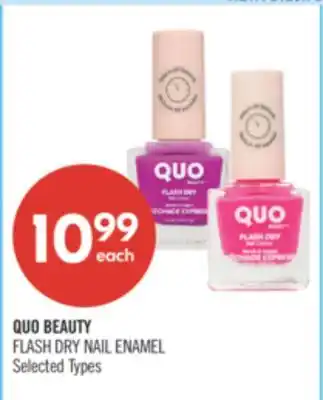 Shoppers Drug Mart QUO BEAUTY FLASH DRY NAIL ENAMEL offer