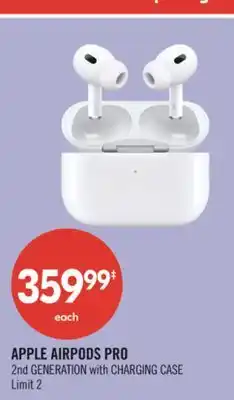 Shoppers Drug Mart APPLE AIRPODS PRO 2nd GENERATION with CHARGING CASE offer