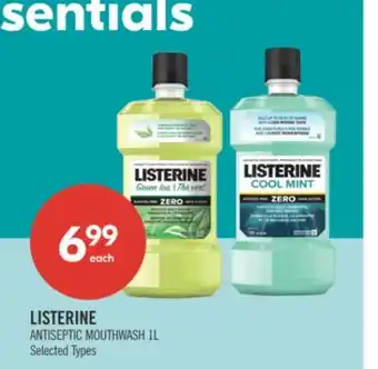 Shoppers Drug Mart LISTERINE ANTISEPTIC MOUTHWASH 1L offer