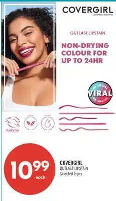 Shoppers Drug Mart COVERGIRL OUTLAST LIPSTAIN offer