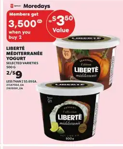 Independent City Market LIBERTÉ MÉDITERRANÉE YOGURT, 500 G offer